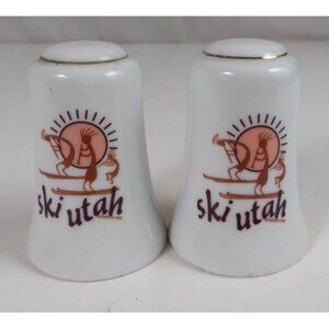 Vintage 1996 GMWS Ski Utah Souvenir Salt & Pepper Shakers